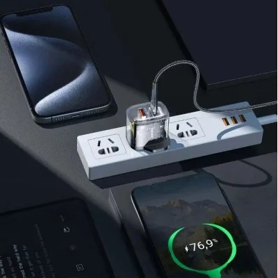Porodo Output Transparent Quick Charger Usb-C With Usb-C To Usb-C Cable 1.2M